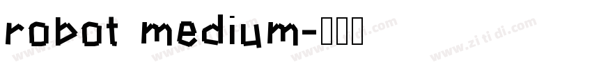 robot medium字体转换